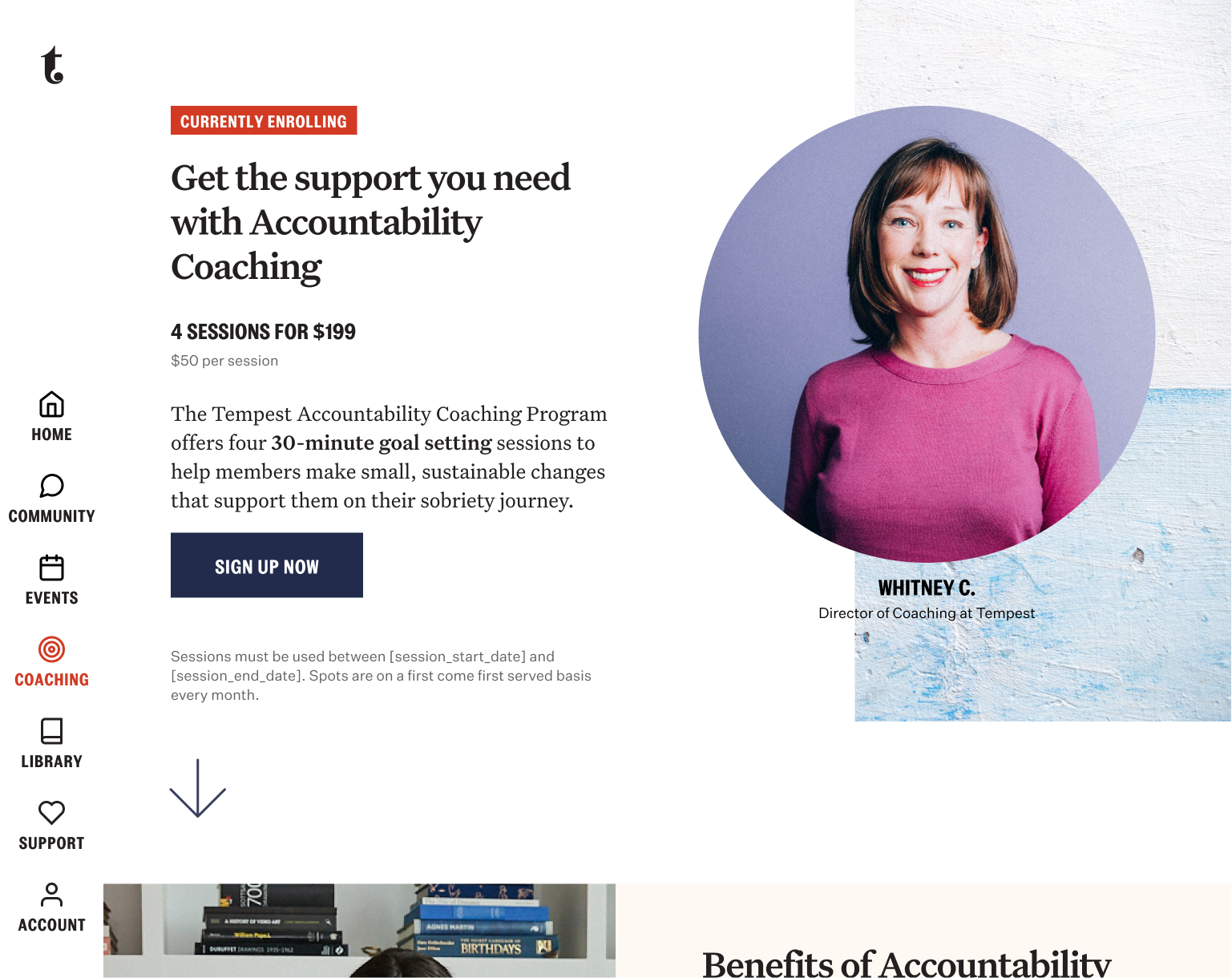 Coaching page